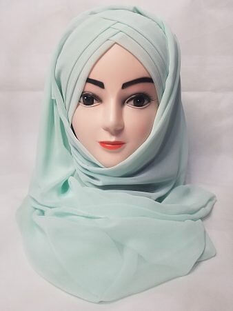 Chiffon Ready To Wear - Pistachio Green Chiffon Ready To Wear - Pistachio Green