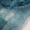 Organza with Dew Drops - Aqua Blue