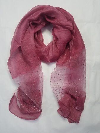 Organza with Dew Drops - Coral Red