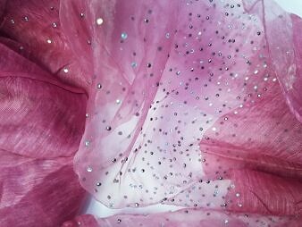 Organza with Dew Drops - Pink
