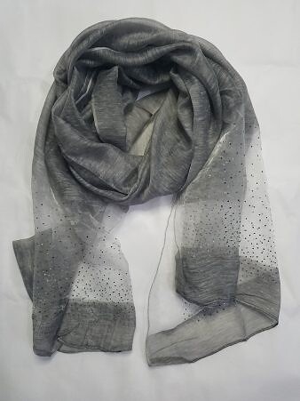 Organza with Dew Drops - Slate Grey