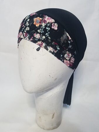 Pearl Net Hoodie Hijab with Cap - Design 1