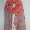 Printed Pashmina - Coral Red