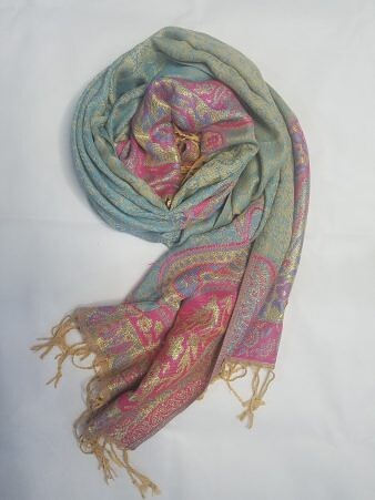 Printed Pashmina - Pistachio Green