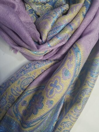 Printed Pashmina - Purple