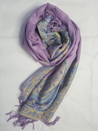 Printed Pashmina - Purple