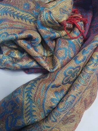 Printed Pashmina - Rust