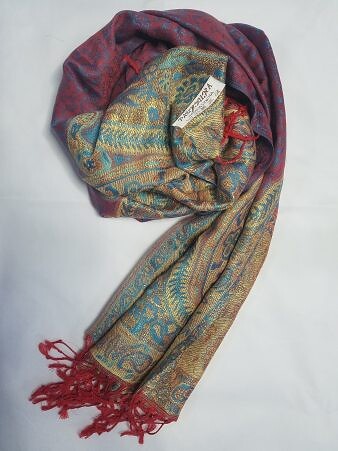Printed Pashmina - Rust
