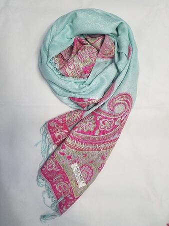 Printed Pashmina - Turquoise