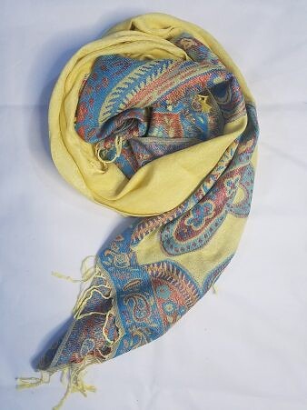 Printed Pashmina - Yellow
