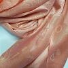 Self-Printed Shimmer Viscose Scarf - Peach