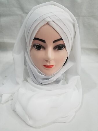 Plain Criss Cross Ready To Wear - White