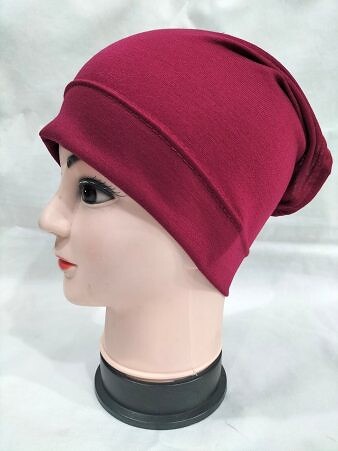 Plain Tube Underscarf - Maroon