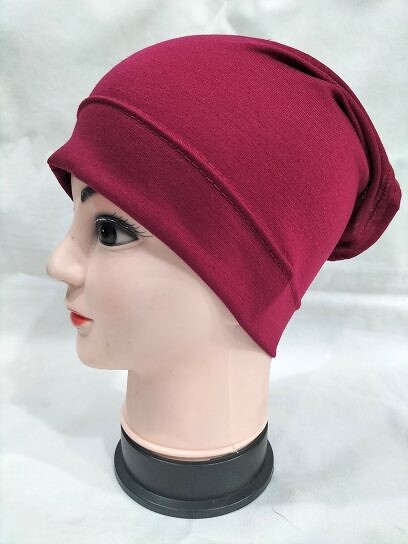 Plain Tube Underscarf - Maroon