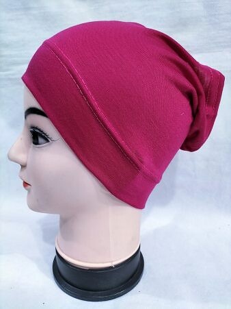 Plain Tube Underscarf - Shocking Pink