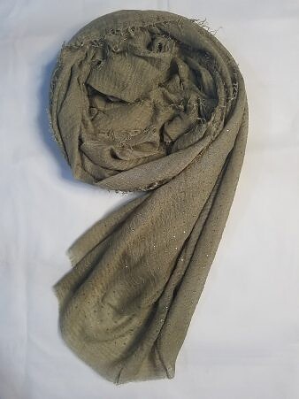 Fancy Crimps Lawn Scarf - Olive Green Fancy Crimps Lawn Scarf - Olive Green