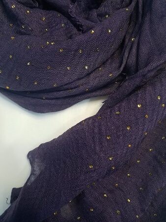 Fancy Crimps Lawn Scarf - Violet Fancy Crimps Lawn Scarf - Violet