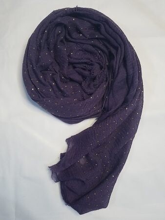 Fancy Crimps Lawn Scarf - Violet Fancy Crimps Lawn Scarf - Violet