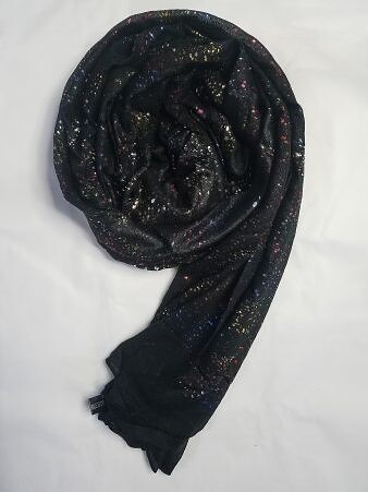 Galaxy Cotton Scarf - Black Galaxy Cotton Scarf - Black