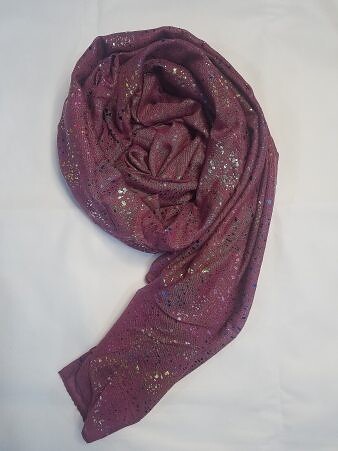 Galaxy Cotton Scarf - Burgundy
