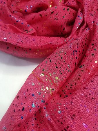 Galaxy Cotton Scarf - Deep Pink