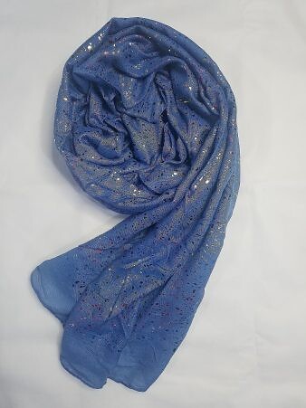 Galaxy Cotton Scarf - Denim Blue