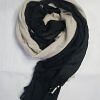 Reversible Maxi Lawn Scarf - Black and Cream