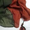 Reversible Maxi Lawn Scarf - Olive Green and Brown