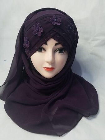 Chiffon Floral Ready To Wear - Violet