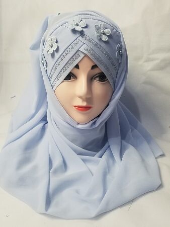 Chiffon Floral Ready To Wear - White