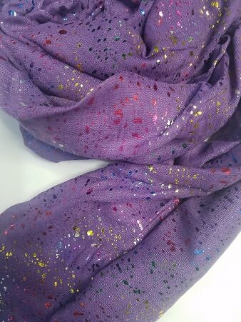 Galaxy Cotton Scarf - Violet