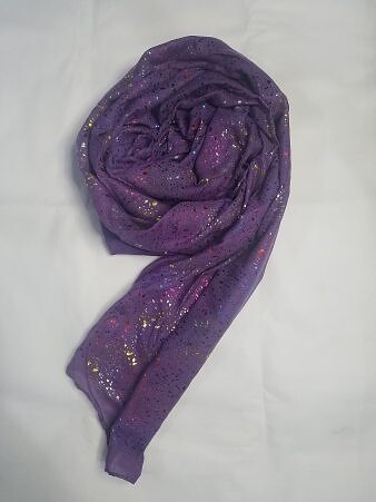 Galaxy Cotton Scarf - Violet