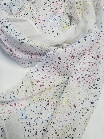 Galaxy Cotton Scarf - White Galaxy Cotton Scarf - White