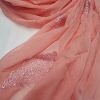 Leaf Silk Chiffon Scarf - Peach Leaf Silk Chiffon Scarf - Peach