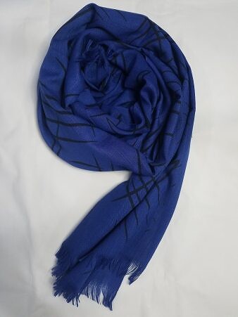 Printed Lawn Scarf - Blue Printed Lawn Scarf - Blue