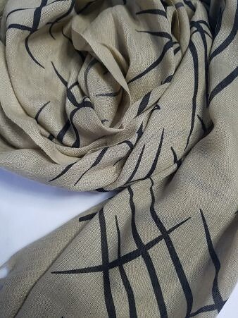 Printed Lawn Scarf - Camel Printed Lawn Scarf - Camel