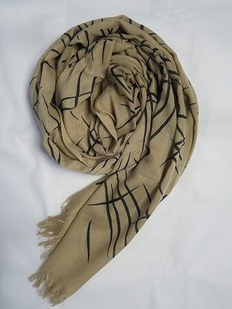 Printed Lawn Scarf - Camel Printed Lawn Scarf - Camel