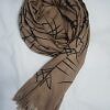 Printed Lawn Scarf - Coffee Printed Lawn Scarf - Coffee