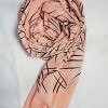 Printed Lawn Scarf - Peach