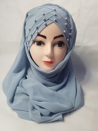 Chiffon Pearl Ready To Wear - Grey Chiffon Pearl Ready To Wear - Grey