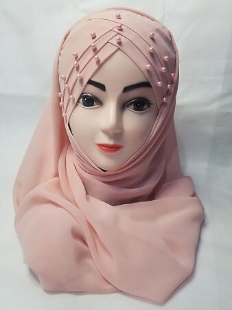 Chiffon Pearl Ready To Wear - Tea Pink Chiffon Pearl Ready To Wear - Tea Pink