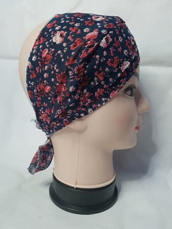 Criss Cross Chiffon Tie Back Bonnet - Design 13 Criss Cross Chiffon Tie Back Bonnet - Design 13