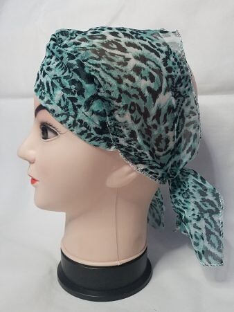 Criss Cross Chiffon Tie Back Bonnet - Design 14 Criss Cross Chiffon Tie Back Bonnet - Design 14