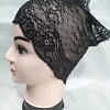 Lace Hijab Band - Black (Design 7)