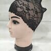 Lace Hijab Band - Black (Design 9)