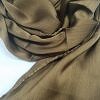 Plain Satin Silk Scarf - Brown Plain Satin Silk Scarf - Brown