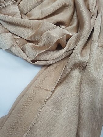 Crinkle Silk Scarf - Light Gold Crinkle Silk Scarf - Light Gold