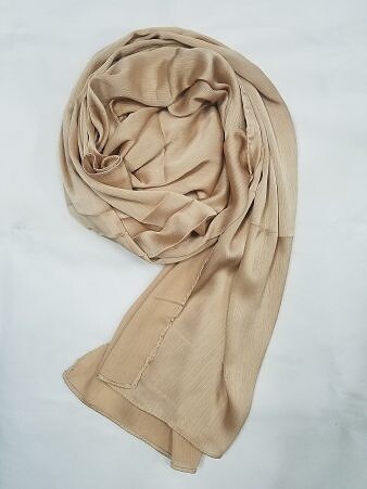 Crinkle Silk Scarf - Light Gold Crinkle Silk Scarf - Light Gold