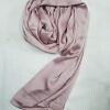 Plain Satin Silk Scarf - Dirty Pink Plain Satin Silk Scarf - Dirty Pink