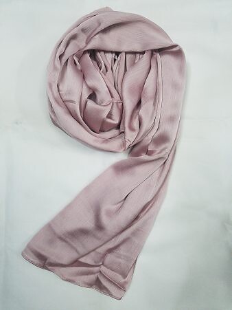 Plain Satin Silk Scarf - Dirty Pink Plain Satin Silk Scarf - Dirty Pink
